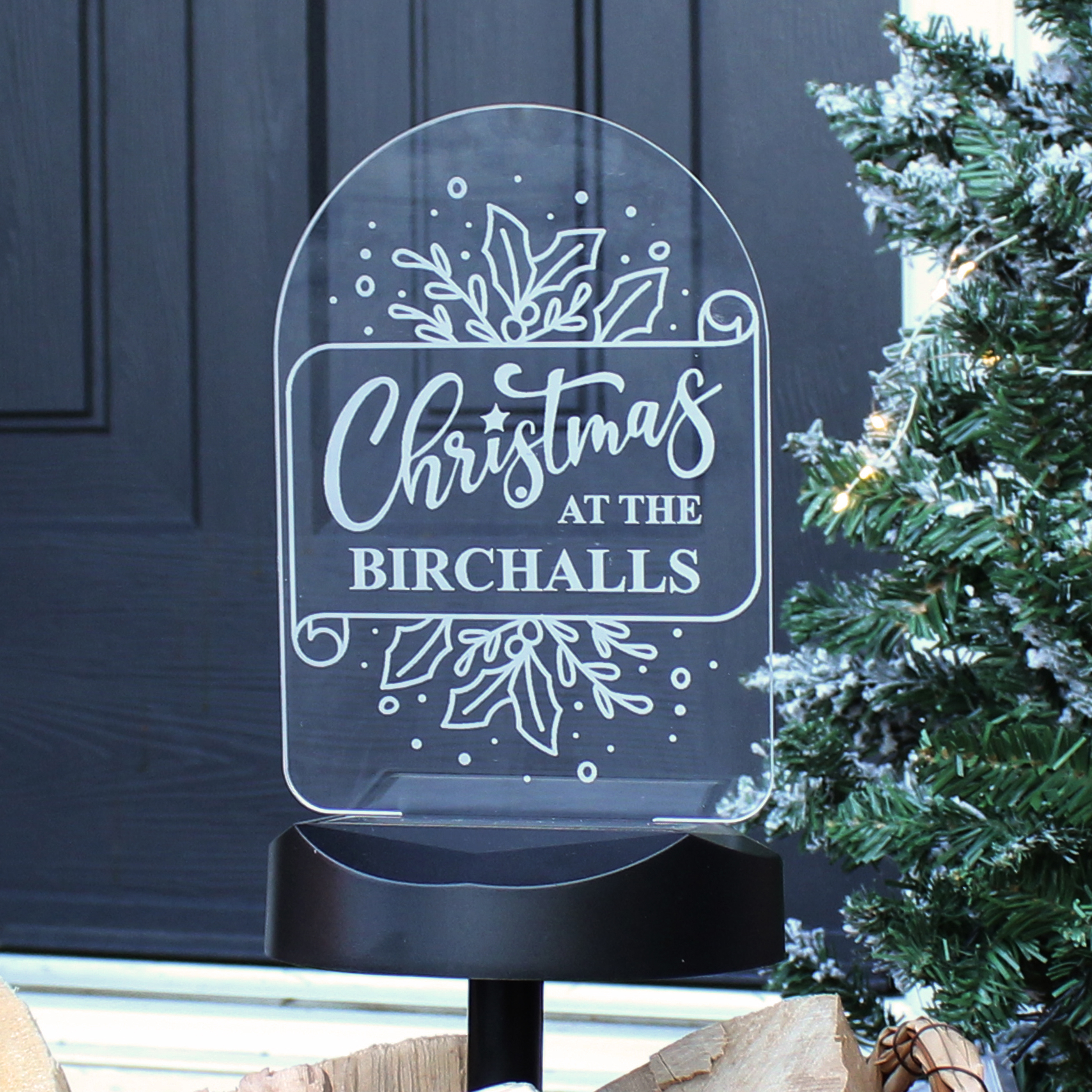 Personalised Family Christmas Outdoor Solar Light 3
