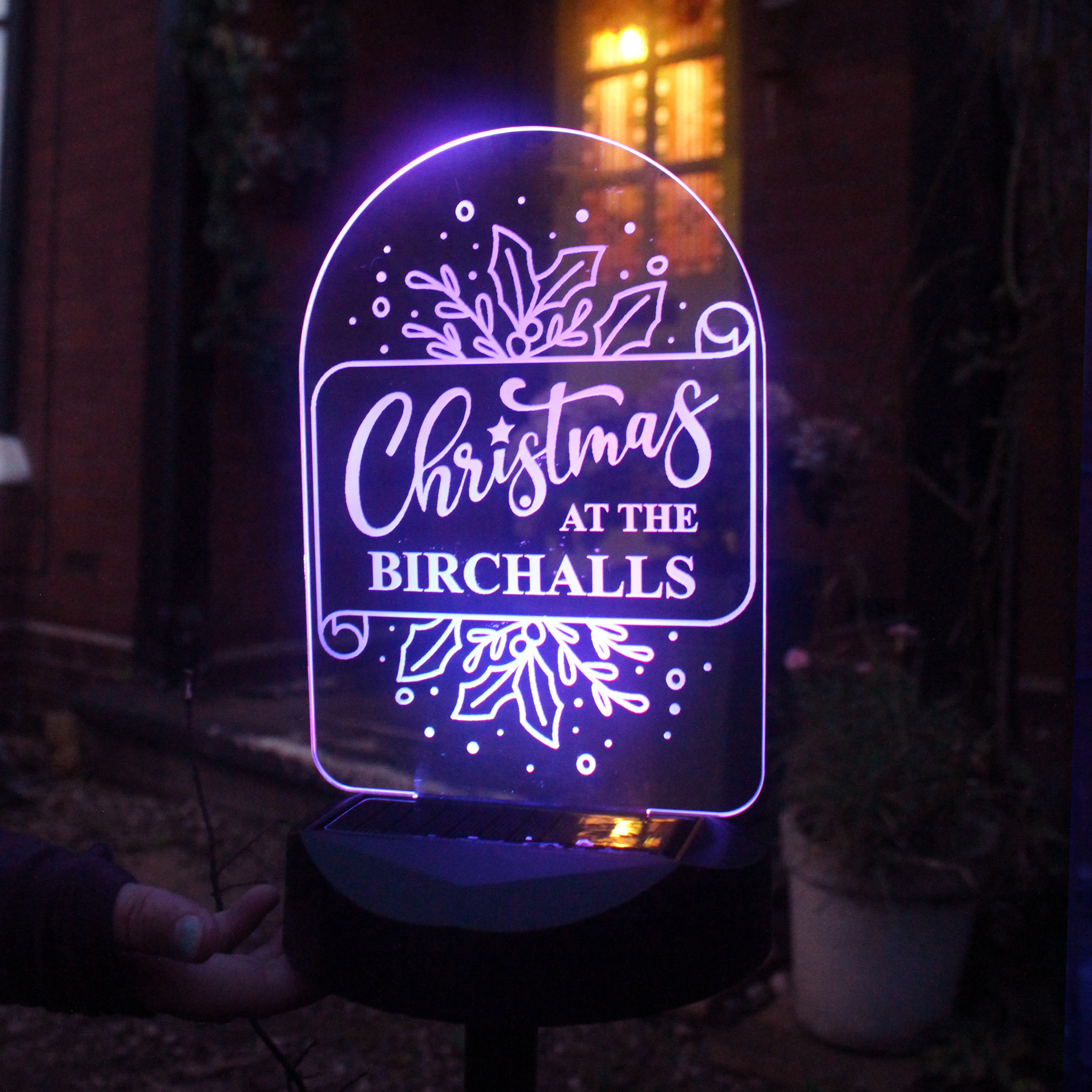 Personalised Family Christmas Outdoor Solar Light 4