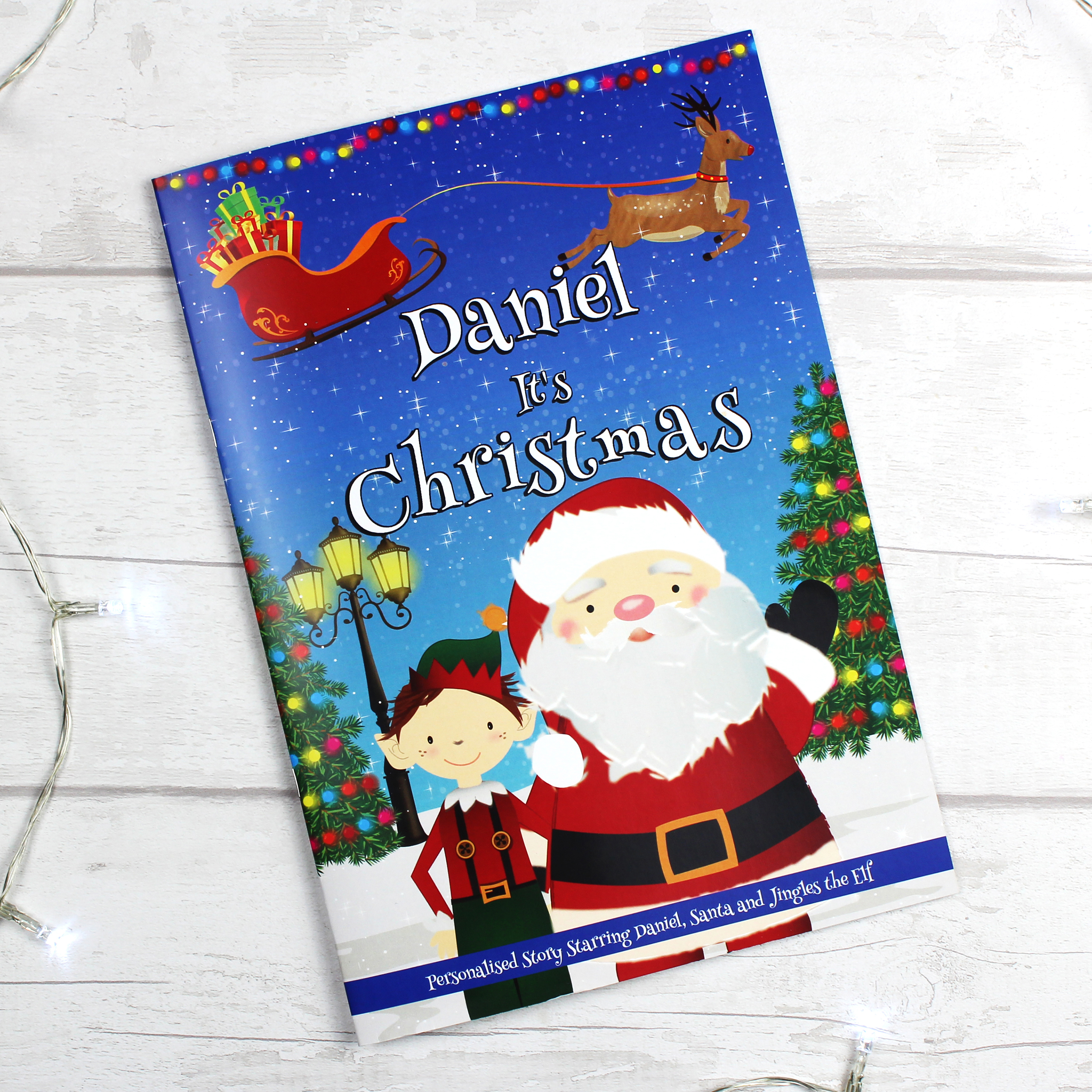 Personalised Boys It's Christmas Story Book Gift, Featuring Santa and his Elf Jingles 4