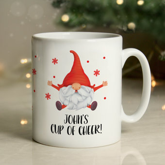 Personalised Red Gonk Christmas Gift Mug Personalised Red Gonk Christmas Gift Mug