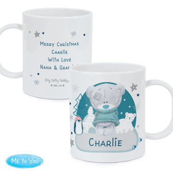 Personalised Gift Winter Explorer Tiny Tatty Teddy Shatterproof Children's Christmas Mug Personalised Gift Winter Explorer Tiny Tatty Teddy Shatterproof Children's Christmas Mug