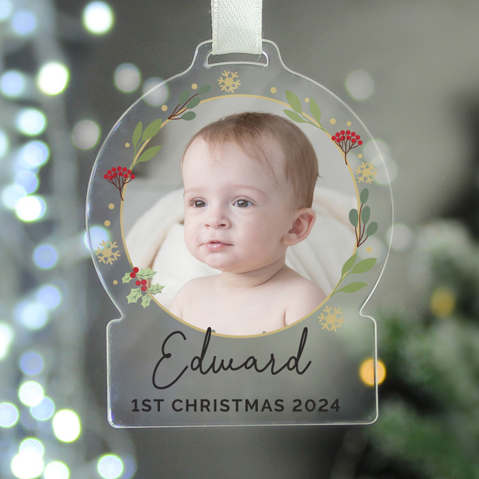 Personalised Photo Upload Christmas Tree Decoration