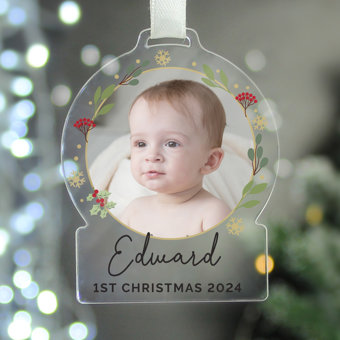 Personalised Photo Upload Christmas Tree Decoration Personalised Photo Upload Christmas Tree Decoration