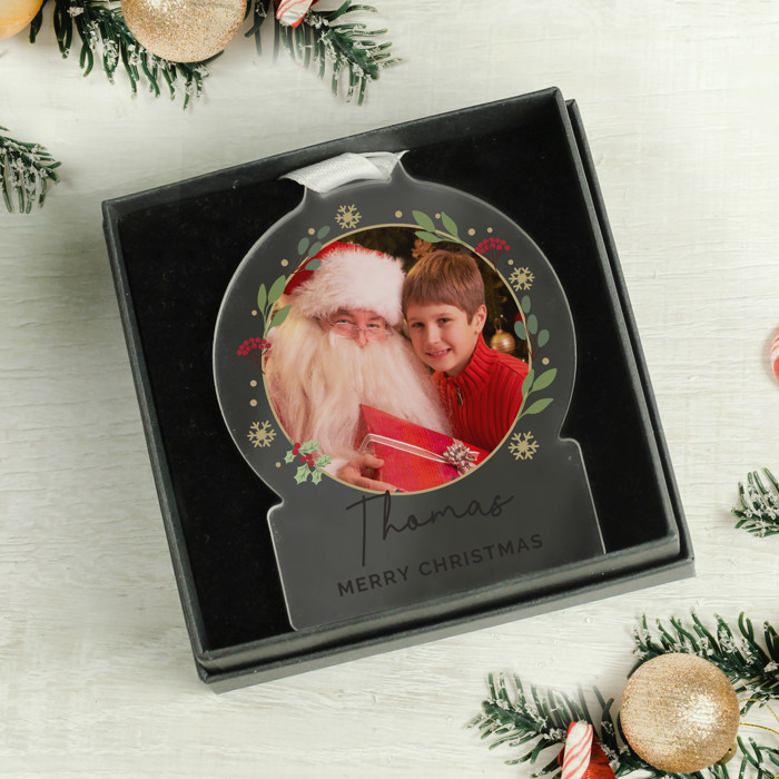 Personalised Photo Upload Christmas Tree Decoration 3