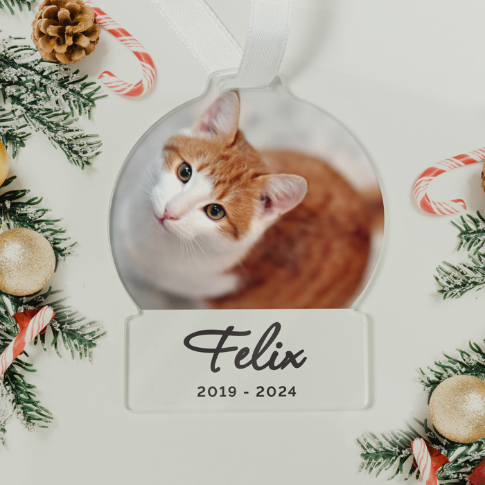 Personalised Photo Upload Christmas Tree Bauble 3