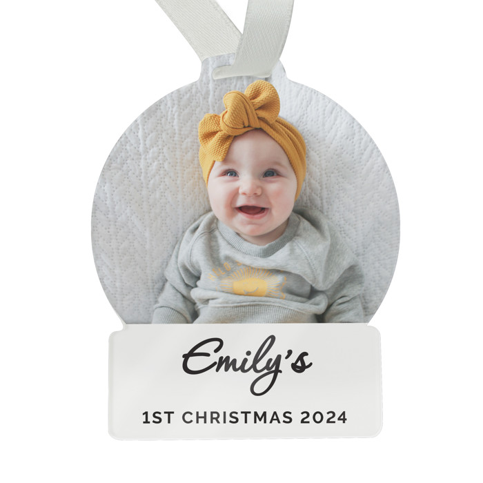 Personalised Photo Upload Christmas Tree Bauble 5