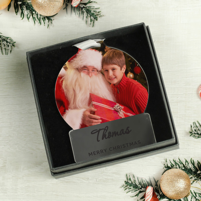 Personalised Photo Upload Christmas Tree Bauble 4