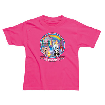 Children's London Unicorn Cerise T-Shirt Children's London Unicorn Cerise T-Shirt