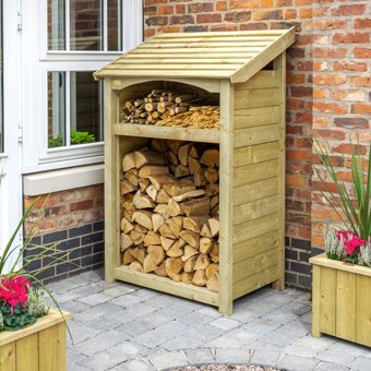 Rowlinson Wooden Premium Heritage Single Garden Log Store Rowlinson Wooden Premium Heritage Single Garden Log Store