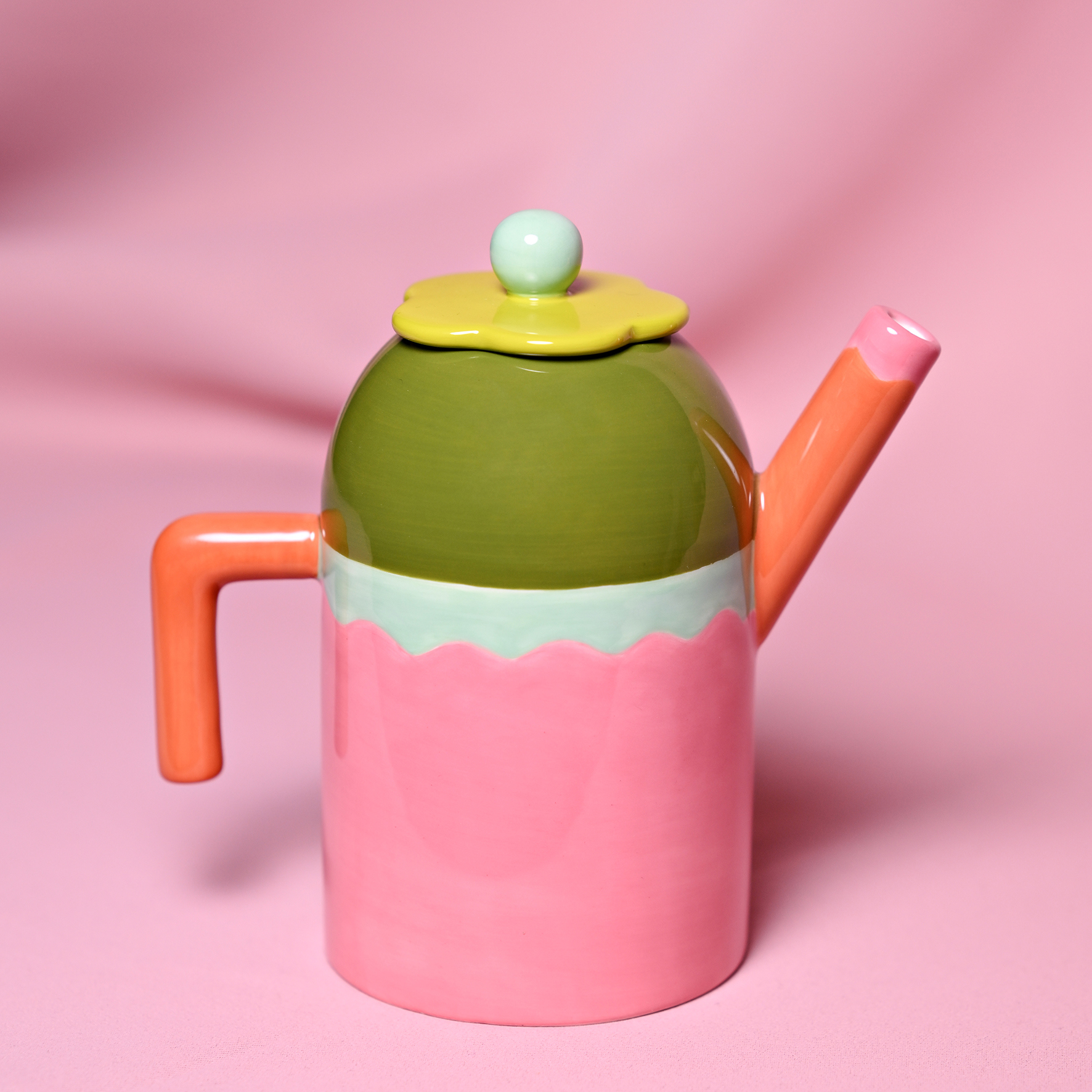 Raspberry Blossom Flower Tea Pot