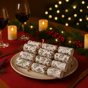 RHS Plantable Eco Friendly Christmas Dinner Table Crackers - Set of 6 RHS Plantable Eco Friendly Christmas Dinner Table Crackers - Set of 6