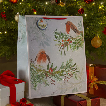 Robin Design Large Christmas Gift Bag Robin Design Large Christmas Gift Bag