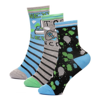 3 Pack Boys Gaming Design Bamboo Socks 3 Pack Boys Gaming Design Bamboo Socks