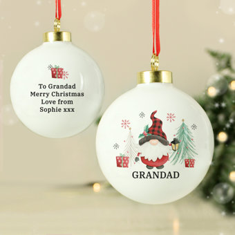 Personalised Gonk Christmas Tree Bauble Decoration Personalised Gonk Christmas Tree Bauble Decoration