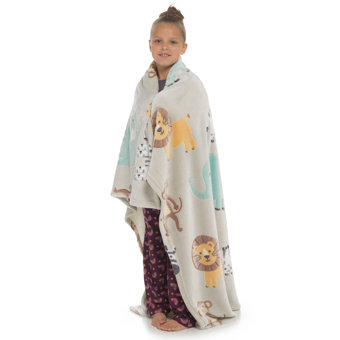 Children's Safari Print Glow in the Dark Blanket Children's Safari Print Glow in the Dark Blanket