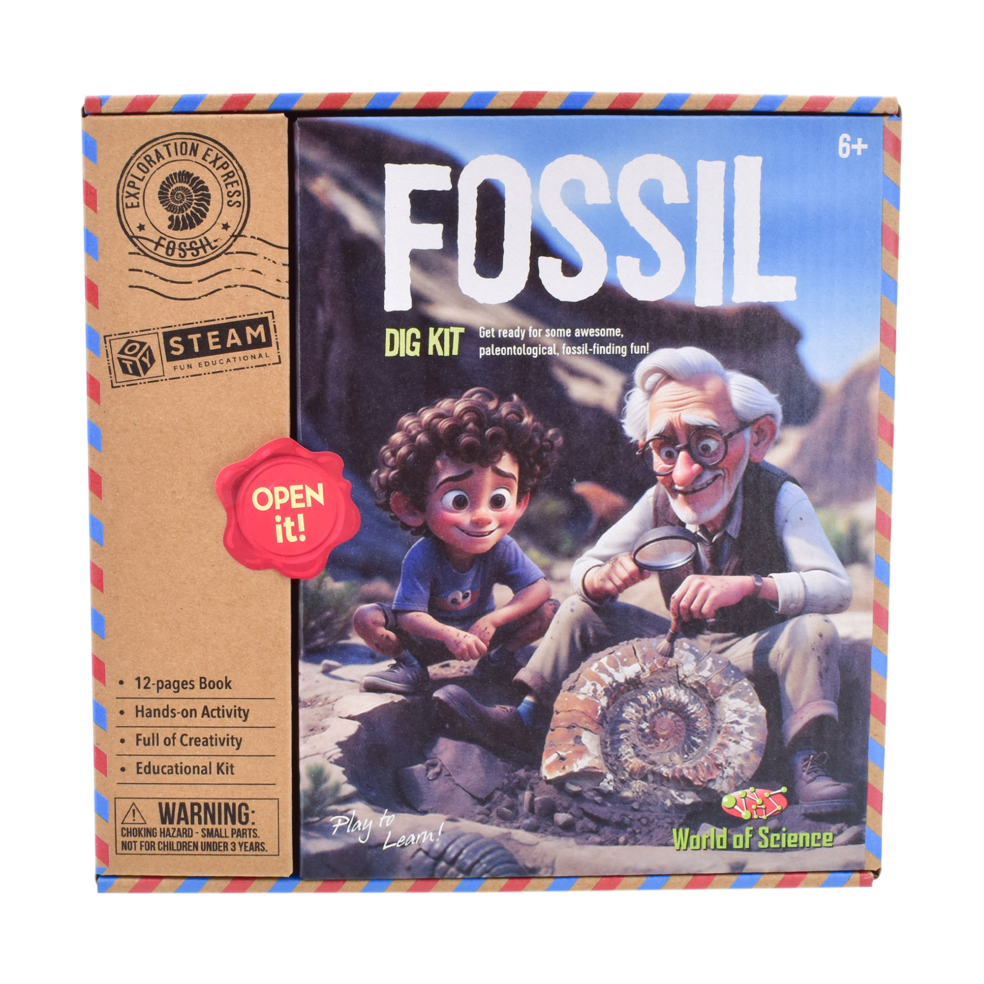 Children's STEAM Fossils Excavation Kit