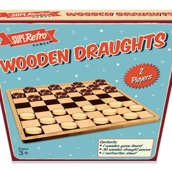 Retro Wooden Draughts Game Retro Wooden Draughts Game