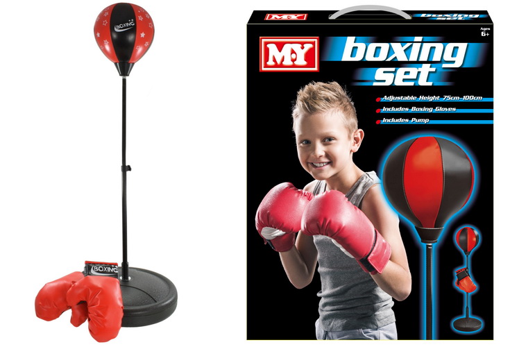 Childrens boxing stand and ecolo gloves argos