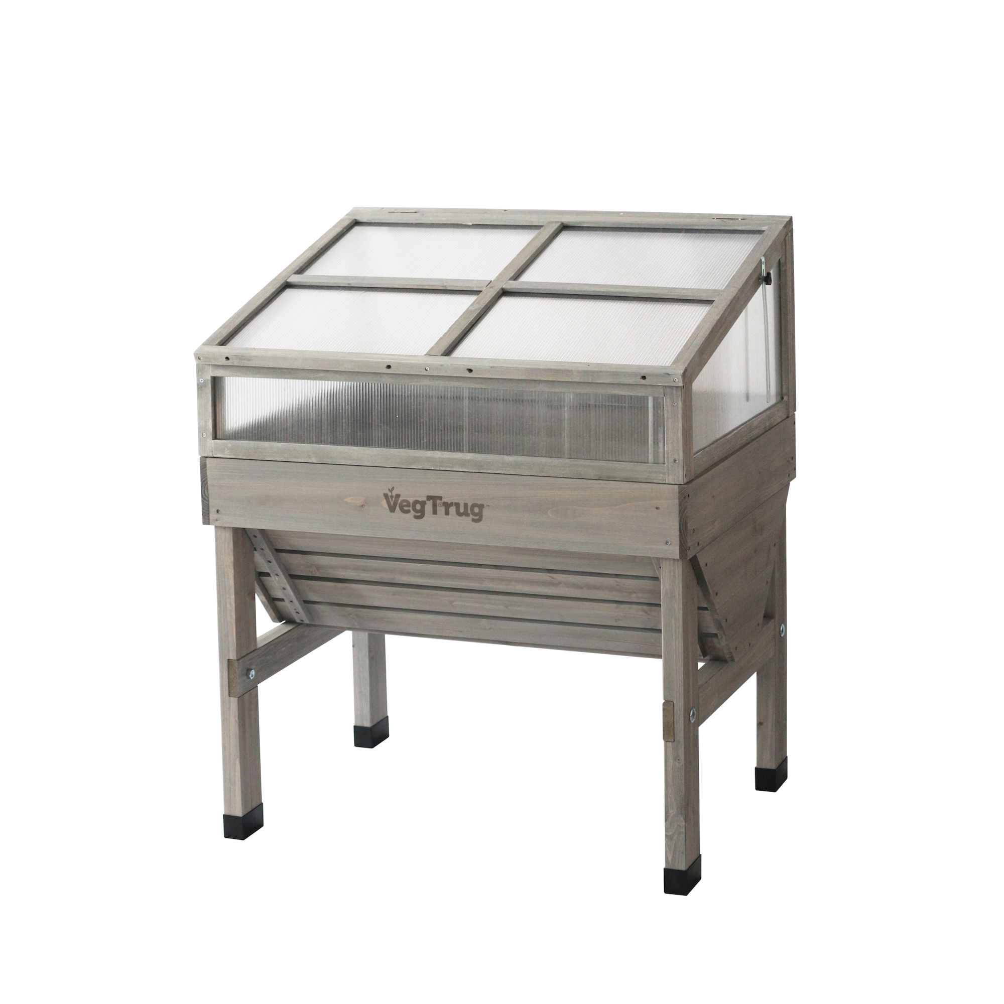 Vegtrug Grey Wash Small Cold Frame For 1m Small Vegtrug Raised Bed Garden Planter