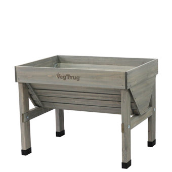 VegTrug Small Raised Wooden Planter Grey Wash Finish VegTrug Small Raised Wooden Planter Grey Wash Finish