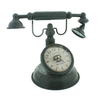 Hometime Vintage Mantel Clock - Telephone Hometime Vintage Mantel Clock - Telephone