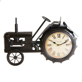 Hometime Vintage Mantel Clock - Tractor Hometime Vintage Mantel Clock - Tractor