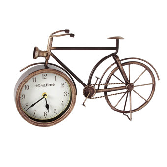 Hometime Metal Mantel Clock - Bicycle Hometime Metal Mantel Clock - Bicycle