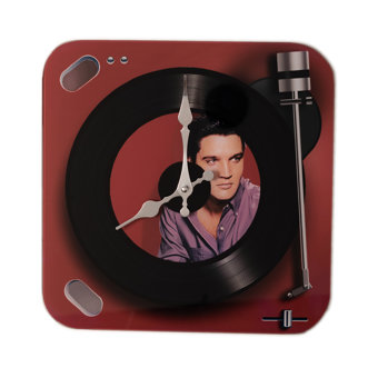 HOMETIME® Iconic Collection Record Player Wall Clock - Elvis HOMETIME® Iconic Collection Record Player Wall Clock - Elvis