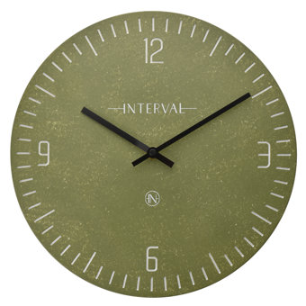 INTERVAL RESIN WALL CLOCK 30CM - OLIVE INTERVAL RESIN WALL CLOCK 30CM - OLIVE