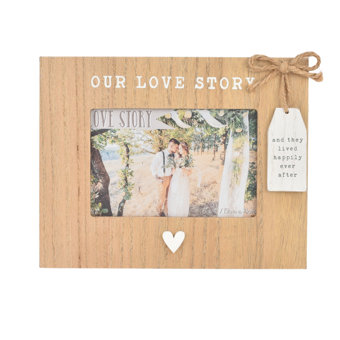 Love Story Our Story Wooden Frame 6 x 4  Love Story Our Story Wooden Frame 6 x 4