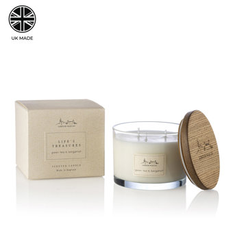 The London Wax Company Green Tea & Bergamot Lidded Candle 368g The London Wax Company Green Tea & Bergamot Lidded Candle 368g
