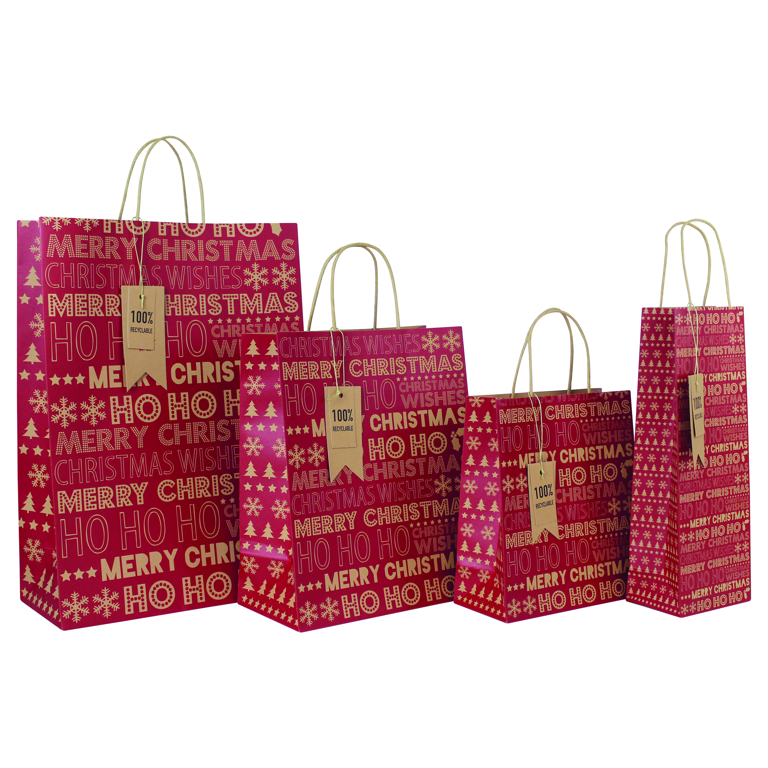 VINTERFINT gift bag, Christmas pattern mixed colours, 10x10 cm (4x4