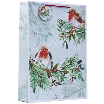 Robin Design Extra Large Christmas Gift Bag Robin Design Extra Large Christmas Gift Bag