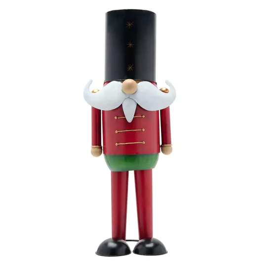 Red Metal Nutcracker 39cm