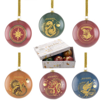 Set of 6 Harry Potter Glitter Christmas Tree Bauble Decorations Set of 6 Harry Potter Glitter Christmas Tree Bauble Decorations