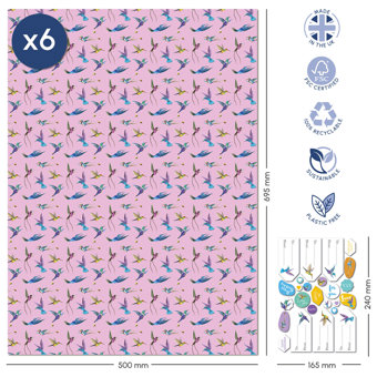 Hummingbirds Gift Wrap & Stickers Hummingbirds Gift Wrap & Stickers