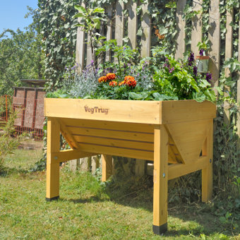 Vegtrug Wooden Classic Small Natural Garden Raised Planter Vegtrug Wooden Classic Small Natural Garden Raised Planter