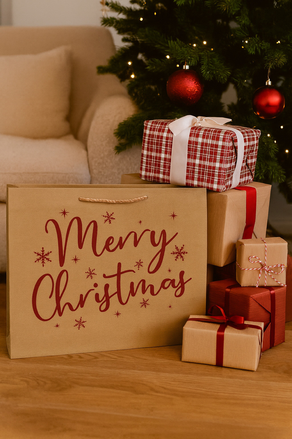 Biodegradable Jute Bag Merry Christmas Barnardo's Online