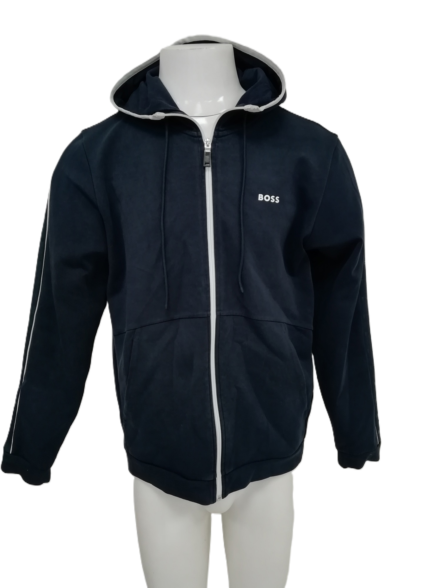 HUGO BOSS Men's UK SIze Large Casual Navy Zip Close Hoodie Pre