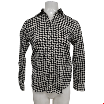 Lauren Ralph Lauren Women's Houndstooth Print Shirt Blouse Size XS Pre-Loved Lauren Ralph Lauren Women's Houndstooth Print Shirt Blouse Size XS Pre-Loved