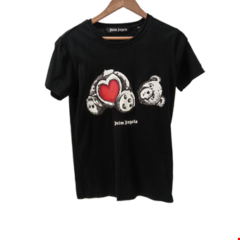 PALM ANGELS Men's UK Size Small Black Casual Short Sleeved T-Shirt Pre-Loved  PALM ANGELS Men's UK Size Small Black Casual Short Sleeved T-Shirt Pre-Loved