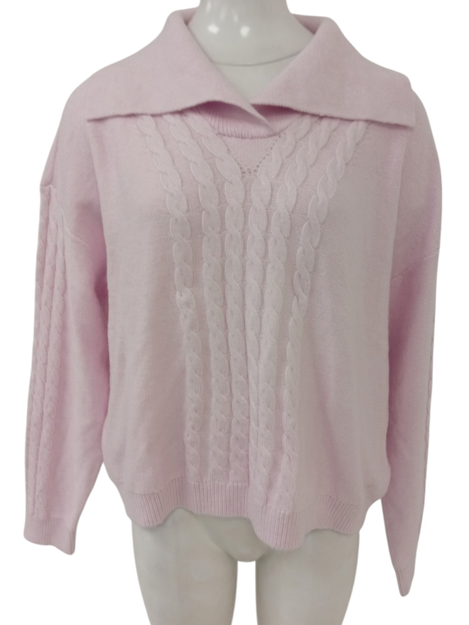 CREW CLOTHING Ladies UK Size Small Light Pink Winter Knit
