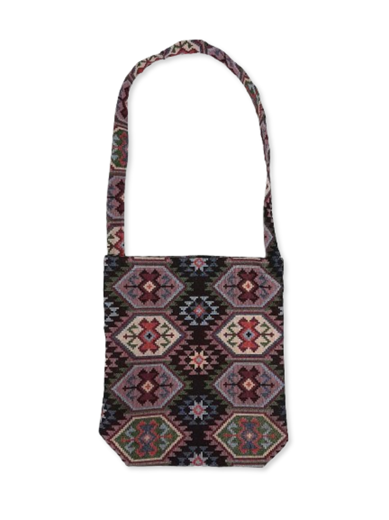 Handmade Upcycled Tote Bag Southwestern-Inspired Print Pre-Loved Re-Fashioned