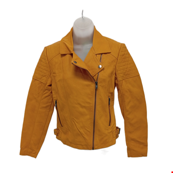 TU Ladies UK Size 8 Yellow Zip Up Casual Summer Faux Leather Jacket Pre-Loved  TU Ladies UK Size 8 Yellow Zip Up Casual Summer Faux Leather Jacket Pre-Loved