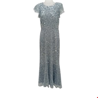 MAYA DELUXE Ladies Blue Sequin Long Line UK 10 Prom Evening Dress Pre-Loved  MAYA DELUXE Ladies Blue Sequin Long Line UK 10 Prom Evening Dress Pre-Loved