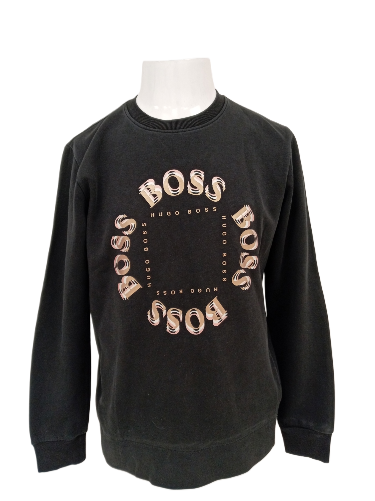 HUGO BOSS Men's UK Medium Black Casual Pullover Icon Jumper Pre