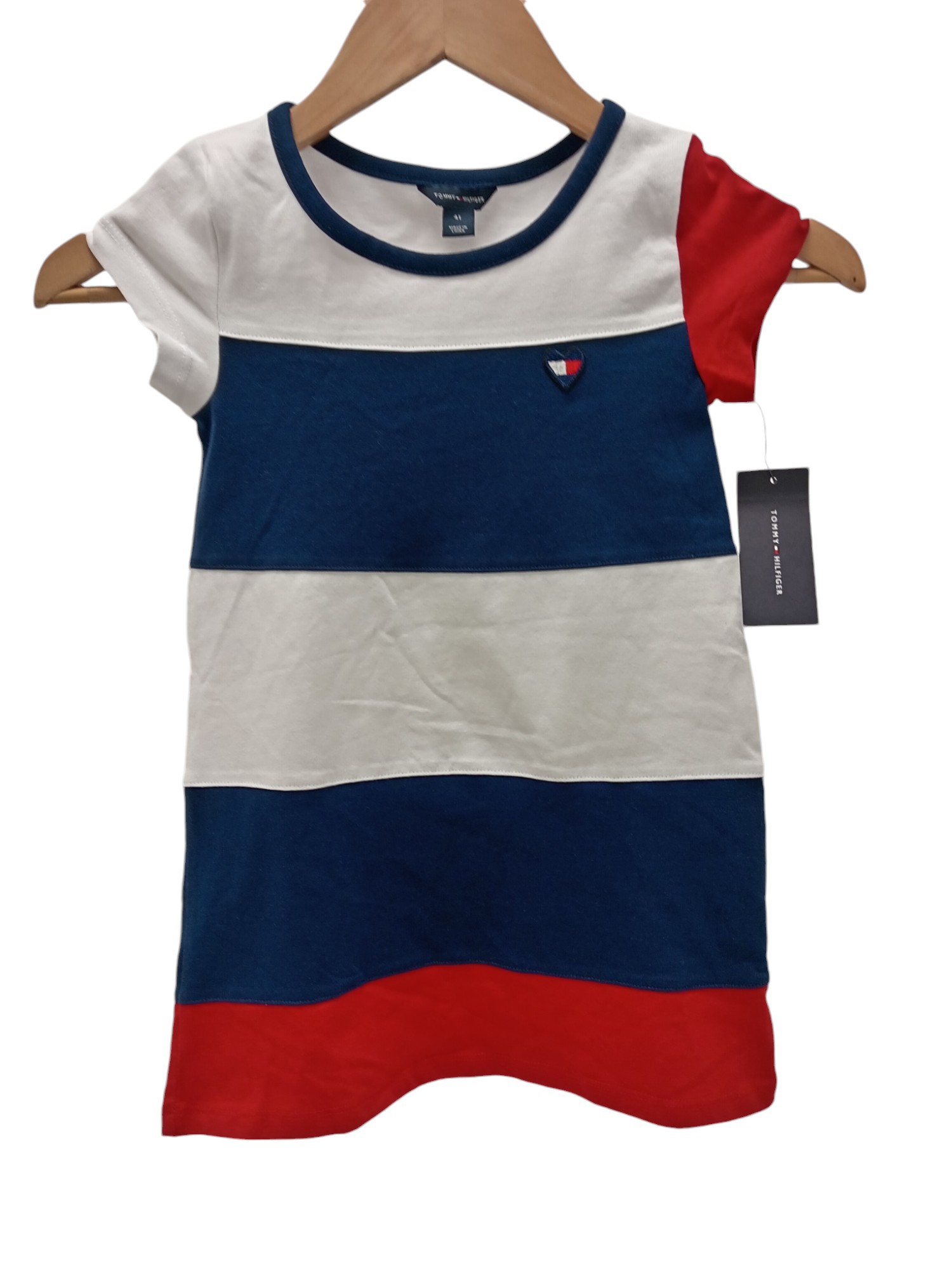 TOMMY HILFIGER Girls Age 4 Flag Blue Red White Casual Dress Pre Loved Barnardo s Online Charity Shop