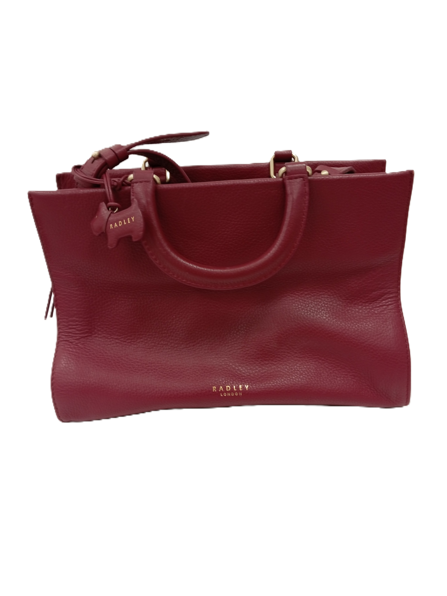 RADLEY London Leather Ladies UK Size Plum Red Zip Up Casual Hand