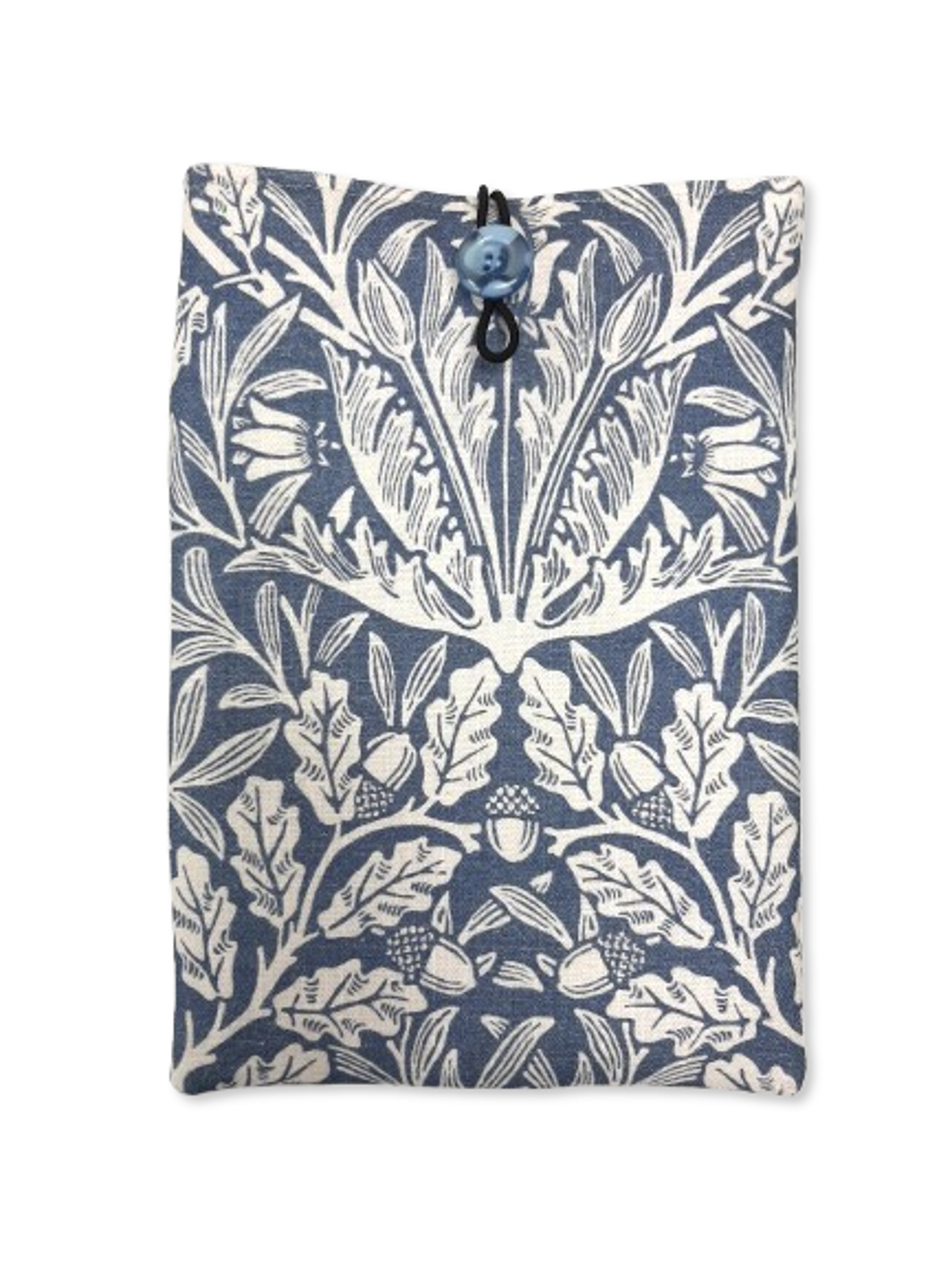 Handmade Upcycled Blue Floral Tablet Case Holder 26x18cm Re-Fashioned