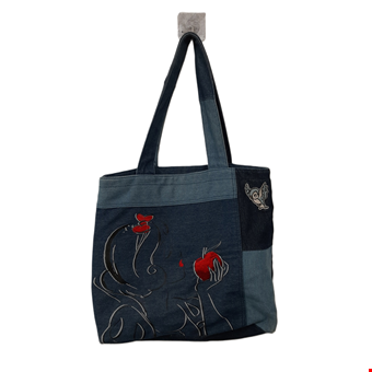 DISNEY Women's Limited Edition Snow White Denim Patchwork Tote Bag DISNEY Women's Limited Edition Snow White Denim Patchwork Tote Bag